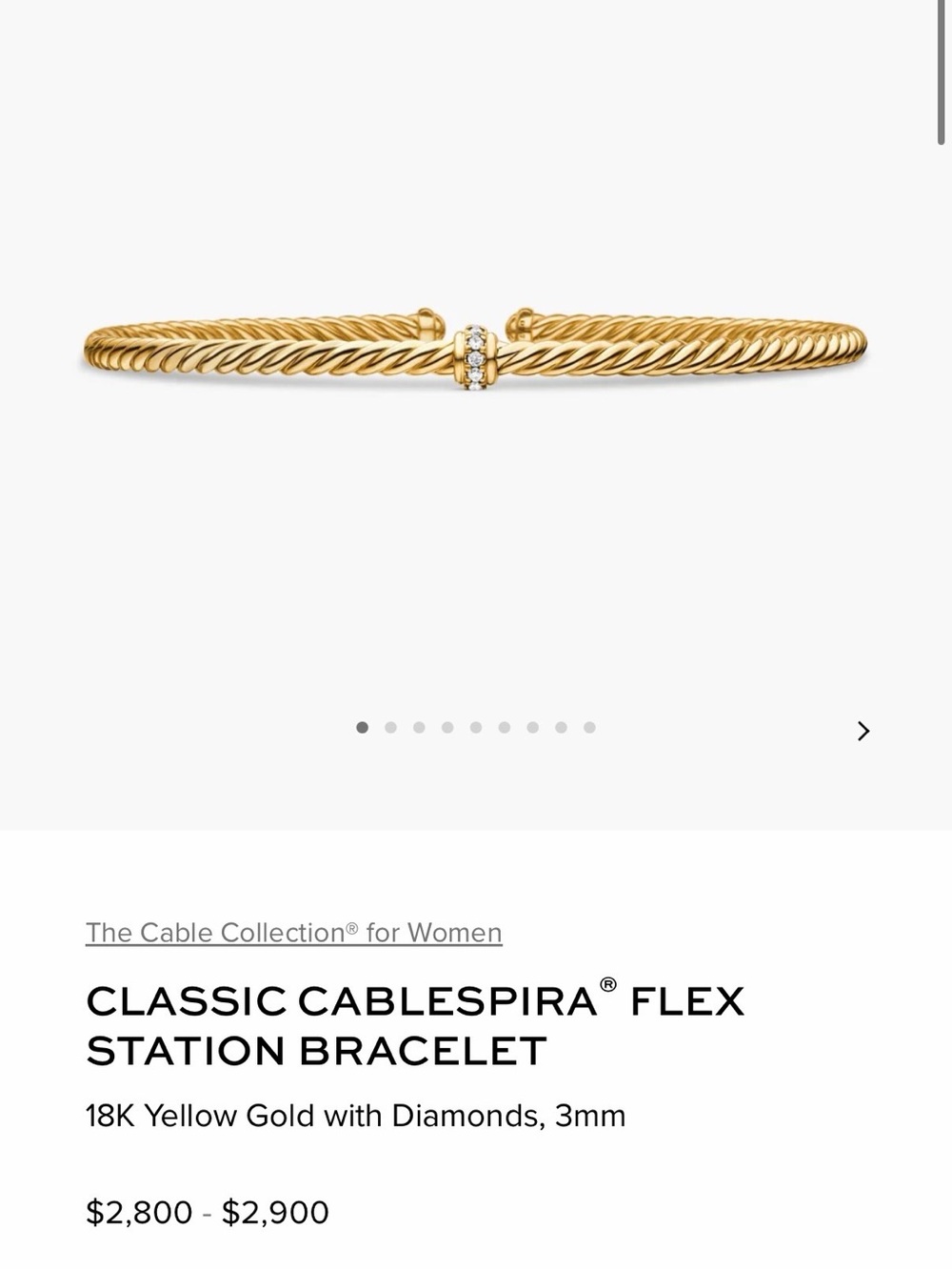 David Yurman CLASSIC CABLESPIRA® STATION BRACELET